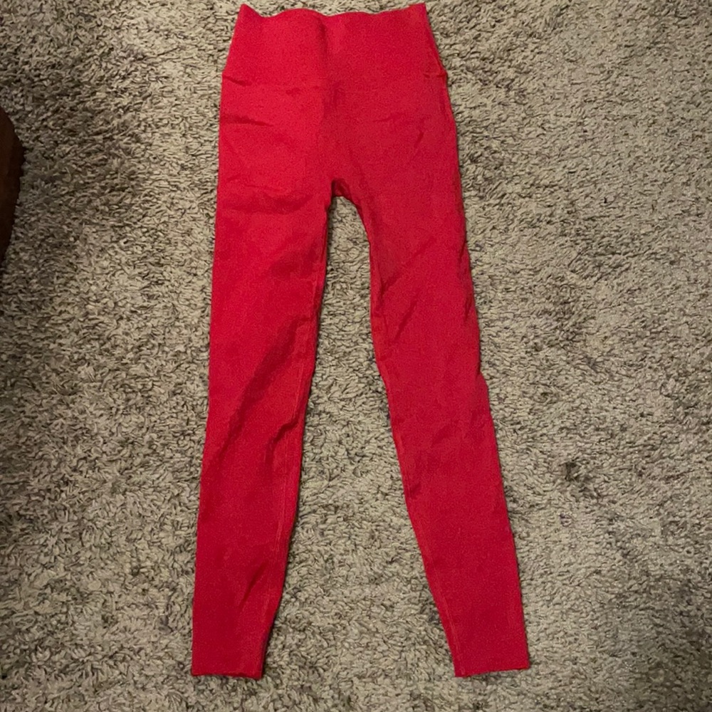 Fabletics Sculptknit Red leggings M medium NWT